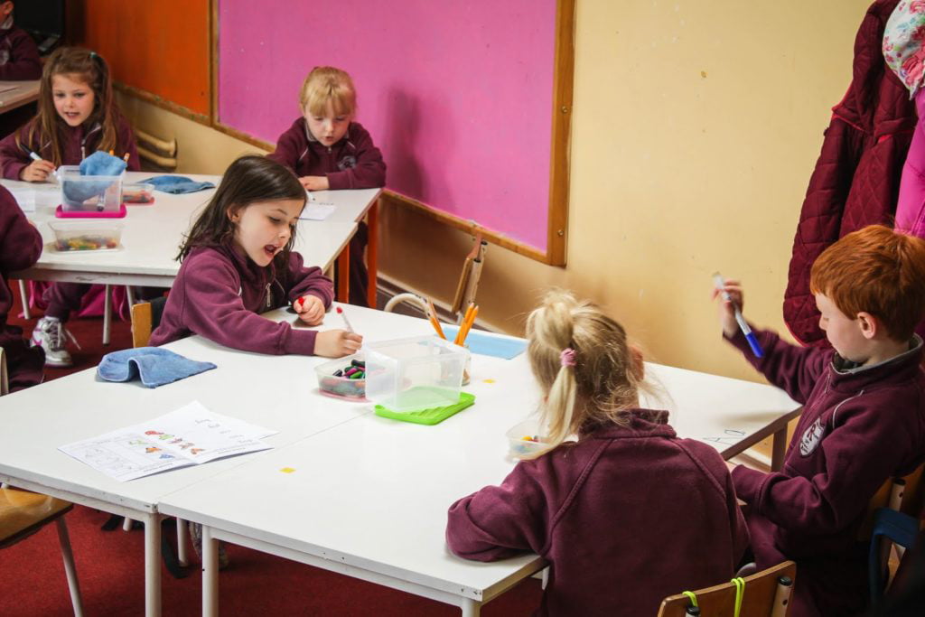Smart whiteboard paint in use at Ratoath junior national school