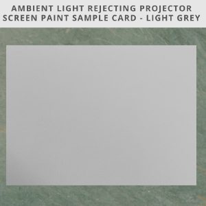Ambient light rejecting projector screen paint sample A4 card