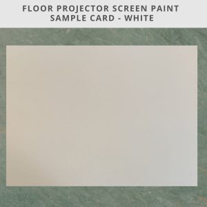 Floor projector screen paint sample A4 card