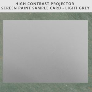 High contrast projector screen paint sample A4 card