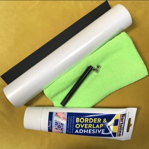 Magnetic whiteboard wallpaper large 24x12 sample