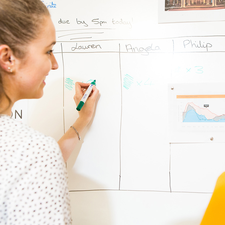 Magnetic whiteboard wallpaper magnetic writable meeting area