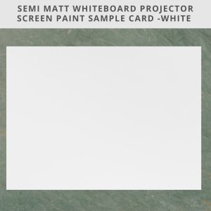 Semi matt whiteboard projector screen paint sample A4 card