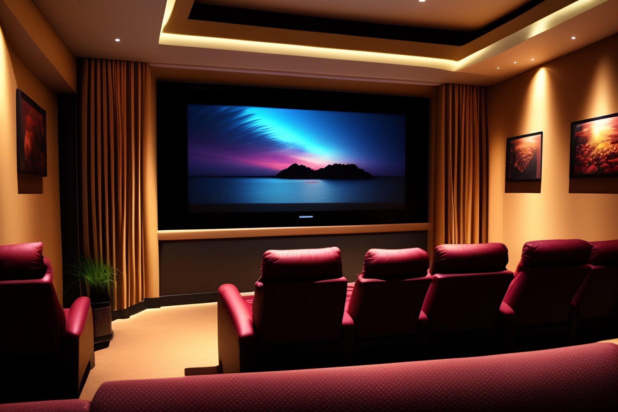 Projector Screen Border in Home Theater