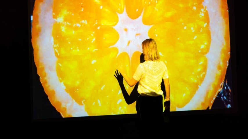 High quality image on projector screen painted surface